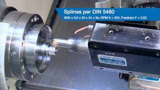 LinA Live Tool Lathe Broach Video [upl. by Rehtaef]