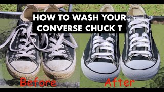 How to Wash Converse Chuck Taylors [upl. by Nwahsram]