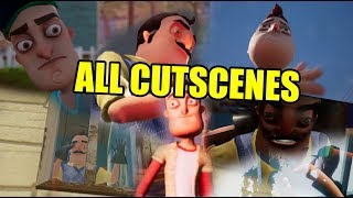 HELLO NEIGHBOR FULL GAME ALL CUTSCENES [upl. by Haisi]