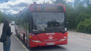 Keolis 7579 angör Terrassen föraren TUTAR och skrapar marken [upl. by Juieta]