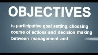 Management by Objectives A Video Explanation [upl. by Minica]