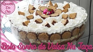 BOLO DE SONHO DE VALSA NA TAÇA  RECEITAS DA CRIS [upl. by Nilam920]