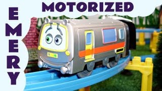 Motorized Chuggington Emery on Toy Train Set [upl. by Eimareg634]