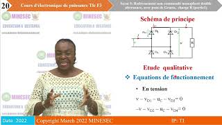 IPTI ELECTRONIQUE DE PUISSANCE Tle F3 Leçon 9 Redressement non commandé monophasé double alternance [upl. by Anisor665]