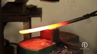 клинок меча из дамасской сталиblade of damascus steel sword [upl. by Netsirhk]