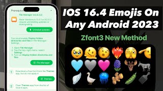 HOW TO GET IPHONE EMOJI ON ANDROID ZFONT3 NEW WAY  ZFONT3 NEW FONT PROBLEM [upl. by Ardnek]