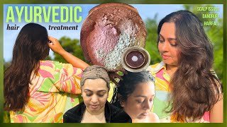 AYURVEDIC Hair Treatment for hairfall amp dandruff  Ayurveda Hair Care results before amp after [upl. by Faustina]