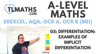 ALevel Maths G503 Differentiation Examples of Implicit Differentiation [upl. by Pearson]