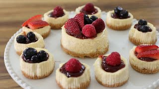 Mini Cheesecakes Recipe  How to Make Mini Cheesecakes [upl. by Clarine]