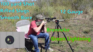 Hitting Targets at Distance Brenneke Green Lighting 12 Gauge Slugs [upl. by Emerej]