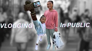 OUR FIRST TIME EVER VLOGGING IN PUBLIC [upl. by Ainivad]