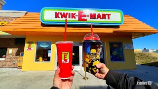 The Simpsons KwikEMart in Real Life  Buzz Cola amp Squishee  The Simpsons 4D Attraction [upl. by Kizzie]