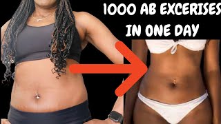 1000 Abs Exercises In One day  Realistic Before amp After Results [upl. by Eceinhoj198]