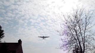 Lancaster Flies Over Bolingbroke Royal Wedding Street Party [upl. by Wills]