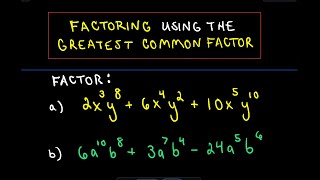 ❖ Factoring Using the Great Common Factor GCF  Example 1 ❖ [upl. by Holle]