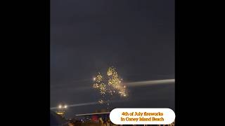 4th of July fireworks in Coney Island Beach boardwalk Brooklyn NYC🎇🎆🇺🇸🗽❤️ foryou shorts [upl. by Emerick]