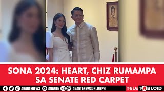 SONA 2024 Heart Chiz rumampa sa Senate red carpet [upl. by Alleoj]