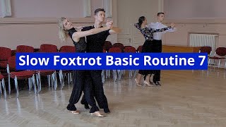 Slow Foxtrot Basic Routine 7  Fallaway Reverse Whisk and Weave [upl. by Kennith]