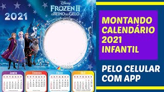 Montagem de Foto em Calendário Infantil pelo Celular [upl. by Nonnelg]