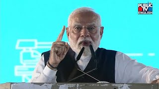 PM Modi Attacks Rahul Gandhi For Not Apologising For Abusing Veer Savarkar  Public TV English [upl. by Atisor]