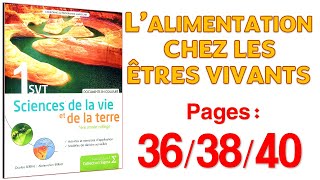 Sigma SVT 1AC Page 363840 🐱 L’alimentation chez les êtres vivants 🐮 [upl. by Nivla]