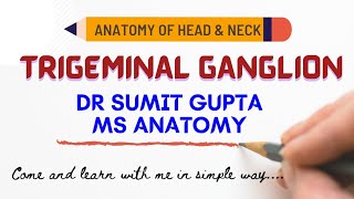 TRIGEMINAL GANGLION  ANATOMY  Meckels cave  Trigeminal neuralgia [upl. by Ynnahc]