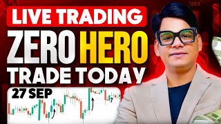 🔴27 SEP Nifty zero hero live trading bank nifty trading optionstrading trading livetrading [upl. by Ecyak660]