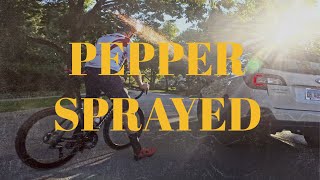 Driver Cuts Off And Pepper Sprays Cyclists [upl. by Almap]