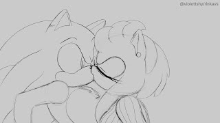 Sonamy kiss animation 💙🩷 [upl. by Grimonia536]