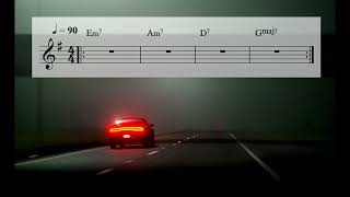 Sad Guitar Chord Progression Backing Track E Minor [upl. by Reehsab]