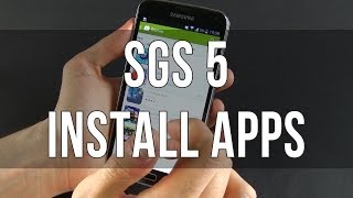 Samsung Galaxy S5  How to Install and Uninstall apps [upl. by Yesteb]