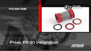 How To Install A BB30 Road Crankset On A Press Fit 30 Frame  FSA Road [upl. by Oramug]