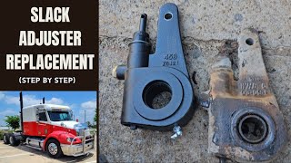 Changing slack adjusters on a semi truck [upl. by Philoo329]