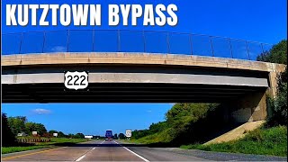 US 222 Driving the Kutztown Bypass  SPLIT SCREEN  4K [upl. by Berstine]