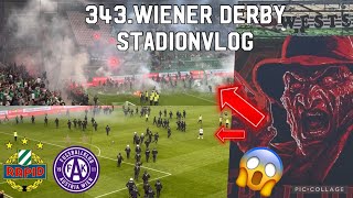 Rapid vs Austria Stadionvlog  Platzsturm amp kompletter Krieg 🔥😱  343Wiener Derby [upl. by Flosi]