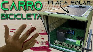 🩸REMOLQUE DIY para BICICLETA con PLACA SOLAR y BATERÍA 22  Vuelta al Mundo [upl. by Fielding]