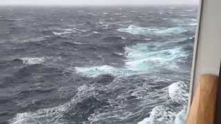 Cunard Queen Mary 2 Winter Transatlantic Crossing Rough Seas [upl. by Noryb]