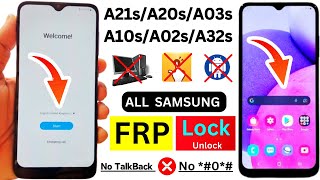 All Samsung FRP Bypass A21sA20sA10sA03sA02sA32s Pattern Lock Remove  Without PC [upl. by La Verne833]