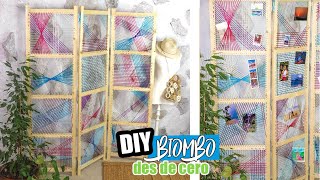 DIY BIOMBO de MADERA súper FÁCIL de hacer y en TENDENCIA  🤩ROOM DECOR 2020🤩 [upl. by Fillian]