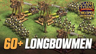 Full Longbowmen in a Tournament Game [upl. by Heinrick]