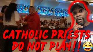 Priest Bites Womans Hand in Defense of quotThe Body of Christquot During Sunday Mass 🤯 [upl. by Fidelis]