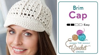 Crochet Visor Cap Pattern  EASY  The Crochet Crowd [upl. by Annovaj]