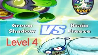 PvZ Heroes  Green Shadow vs Brain Freeze Impfinitys Wild Ride Level 4 [upl. by Nomde]