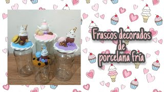 frascos decorados de porcelana fría [upl. by Stralka]