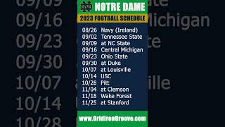 2023 Notre Dame Fighting Irish Football Schedule [upl. by Safire730]