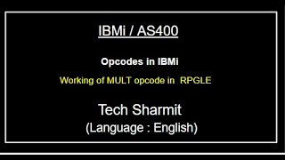 IBMi AS400 Working of MULT opcode in rpgle  as400 for beginners  Opcodes in rpgle  as400 opcode [upl. by Race]