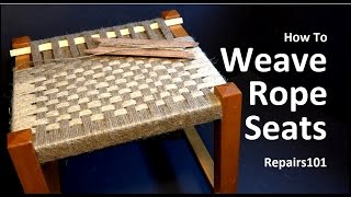 How to Weave Rope Seats [upl. by Aldus]