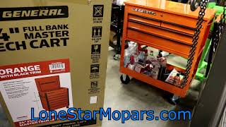 Harbor Freight Tool Haul 12 US General 34quot Full Bank Master Tech Service Cart [upl. by Weasner]