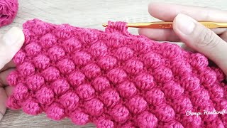 Tutorial crochet clutch bag​ ​ 3D crochet  bubble stitch [upl. by Nivloc945]