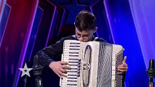 Românii au talent 2021 Yannis Boroș interpretare impecabilă la acordeon [upl. by Dawaj]